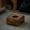 Fogareiro de Álcool de Pedra Arenito Laqueado Grande Aquecedor de Chá Novo Estilo Chinês Fabricante de Chá Doméstico Aquecedor de Chá com Vela Acessórios para Cerimônia do Chá