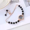 Novo Relógio Feminino 2025 Pulseira de Madrepérola Cravejada com Diamantes Relógio de Pulso Temperamento Simples Alta Qualidade Pulseira Extensível