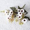 Simulação de crisântemo 18 cabeças cor de outono pequena margarida flor falsa pequeno pacote de flores de seda pano decoração para casa hotel casamento guia de estrada flor