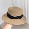 Sombrero de Paja Artístico Retro Estilo Francés, Sombrero de Paja Plano de Moda y Sencillo, Sombrero de Playa con Protección Solar para Vacaciones en la Playa