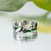 Anillo de dedo índice irregular de viento frío ins de alta gama de epoxi de serpiente original de venta caliente transfronteriza, anillo femenino moderno y genial