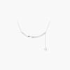 Collar de plata de ley S925 con forma de sonrisa, ligero, de lujo, elegante, de nicho, regalo de cumpleaños, con borla, cadena para clavícula, joyería de plata.