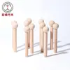 Stock de fábrica Palillos de Madera Maciza Accesorios para Tableros Perforados Palos de Bola Redonda de Álamo Haya Palos Redondos de Madera Palillos de Madera
