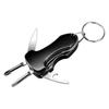 Cuchillo de Regalo para Exteriores Mini Plegable Cuchillo de Regalo de 4 Aperturas Cuchillo de Llavero Multifuncional 6 en 1 con Luz