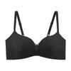 Lingerie Xadrez Sem Costura para Mulheres com Seios Pequenos, Push-Up, Aumento, Levanta Seios Auxiliar, Sutiã Ajustável Anti-Queda Novo Estilo 2025