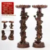 Ornamentos de Castiçal de Latão Duplo Dragão Lótus Atacado, Castiçal de Latão Duplo Dragão Finamente Trabalhado Tartaruga e Garça Decorações para Casa Casamento