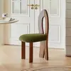 Silla de comedor vintage de madera maciza estilo francés, silla de tocador de diseñador para el hogar de mediados de siglo, silla clave minimalista nórdica