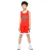 Traje de Uniforme de Baloncesto para Niños, Traje de Verano para Niño, Traje Transpirable Absorbente de Sudor para Estudiante de Primaria, Camiseta Deportiva Chaleco para Estudiante de Primaria
