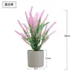 Orejas de Trigo de Lavanda Simuladas Flores Artificiales Flores de Plástico Plantas Macetas Falsas Decoración Hogar Sala de Estar Adornos Florales
