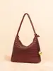 Diseño Original Nuevo Bolso de Mano Tejido Gran Capacidad Bolso de Mano para Viajes al Trabajo Bolso de Hombro Moda Femenina Bolso Cubo Bolso Dumpling