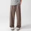 Pantalones de Traje para Hombre Estilo Old Money Cuadros Americanos Cuchillo Curvo Primavera/Otoño 2026 Sensación de Alta Gama Holgados con Caída Pantalones Casuales