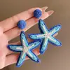 Brincos de Palha Estilo Férias de Verão na Beira-Mar com Design Único, Moda de Nicho, Brincos Estilosos e Distintos, Acessórios de Orelha Únicos Atacado