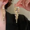 Pendientes de Borlas Largos Únicos Exagerados Diseño de Nicho Estilo Frío de Alta Gama Pendientes de Lujo Ligero Elegantes para Mujer