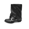 Botines retro Maillard de tacón grueso, nuevo estilo primavera y otoño 2026, adecuados para combinar con faldas, botines estilo caballero petite, botines para pantalones y botines Martin