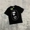 Marca da Moda Cabeça de Macaco Camuflada Transfronteiriça Manga Curta 230g Peso Pesado Comércio Exterior Atacado Unissex Dropshipping Camiseta Tubarão