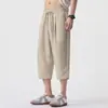 Calça Curta Masculina de Seda Gelada para o Verão 2026, Ultrafina, Casual, Solta, de Corte Reto, Tamanho Grande, Shorts Esportivos de Secagem Rápida