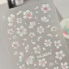 Pegatinas para Uñas con Flores Rosas de Primavera 5D Grabadas Tridimensionales Frescas Flores de Cinco Pétalos Pegatinas para Uñas DIY Modelo Hg