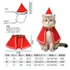 Conjunto Coleção de Fantasias de Natal para Pets Gato Xale Vermelho Roupas para Festa de Feriado para Cães Pequenos Venda Quente Transfronteiriça