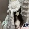 Accesorios para el Cabello Originales Lolita Corona Sombrero Pequeño Lazo Encaje Accesorios Convención de Cómics Pin para el Cabello de Confesión Romántico