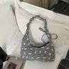 2026 Nuevo Bolso de Hombro Retro Dulce y de Moda con Estampado de Moño, Bolso Tote Fresco y Casual para el Trabajo bajo el Brazo