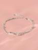 Pulsera de Doble Capa 925 para Niñas Diseño de Nicho Ins Estilo Coreano de Lujo Ligero Refinado Pulsera para Novia