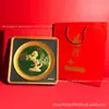 Novo Ornamento Estilo Chinês "Sucesso a Cavalo" Ouro Puro 999 Artesanato de Pintura 3D Ornamento Presente Empresarial Venda por Atacado Disponível