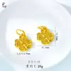 Pingente de Trevo de Quatro Folhas Dourado Areia Vietnamita para Homens e Mulheres, Novo Estilo Chinês Retrô Folha Moinho de Vento Tag de Bênção Pingente Atacado