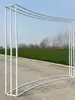 Moldura de ferro para casamento, moldura quadrada curva, suporte para decoração de casamento ao ar livre, suporte para mesa de doces, suporte de boas-vindas