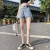 Shorts jeans casuais de moda retrô para mulheres, novo estilo ins da moda de verão 2026, cintura alta, modelador, perna larga, hot pants
