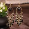 Populares Aretes Transfronterizos Hechos a Mano con Cuentas de Semilla en Forma de Gota de Agua 2025 Aretes Bohemios con Diseño Único Exagerado para Viajes y Toma de Fotos