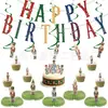 Banner de Cumpleaños de Cascanueces Transfronterizo Banner de Fiesta Temática Cuento de Hadas Vintage Decoración para Cupcake