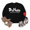 Banana bad ass nana Amazon eBay sitio independiente de moda versátil sudadera de mujer con mangas de corazón