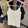 Estilo BM Novo Estilo Renda Laço Pato Amarelo Pequeno Alça Feminino Bm Pato Pequeno Roupa Externa Colete Vazado Tops Internos Tendência