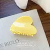 Pinza para el pelo de corazón colorido con textura Ins coreano Pinza de tiburón Pasador dulce para la parte posterior de la cabeza Accesorio para el pelo Accesorio para el pelo de mujer Venta al por mayor