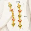 Banho de Ouro Real 18K Corrente de Extensão Estilo Chinês Ouro Antigo Gotejamento de Óleo Corrente de Conexão para Pulseira Colar Acessórios DIY Acessórios