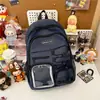 Mochila Coreana Ins Nueva de Aspecto Elegante Estilo Retro Workwear para Estudiantes de Secundaria y Preparatoria Ligera de Viaje Gran Capacidad