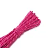 Al por mayor en stock 5 mm No se decolora Poliéster Hilo de núcleo Tejido a mano DIY Cuerda redonda Cuerda para saltar de colores Paracord para exteriores