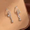 Pendientes Únicos de Borla con Estrella de Cinco Puntas Microincrustada de Circonita, de Moda y Versátiles, Pendientes de Estrella de Nicho de Gama Alta
