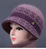 Chapéus de Inverno para Mulheres de Meia-Idade e Idosas, Chapéus Quentes para Mães, Chapéus Grossos de Lã para Idosos, Chapéus de Pescador da Vovó, Chapéus de Lã Tricotados para Idosos
