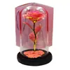 Abajur de Vidro Flor Rosa Fluorescente Eterna Dia dos Namorados Presente de Aniversário para Deusa Presente de Aniversário Aconchegante