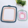 Accesorios para Máquina de Bordar Soporte de Flores de Ajuste Medio Bastidor de Bordado Redondo Camilla de Bordado Color Caramelo Plástico ABS Aro de Bordado Cuadrado