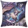 Funda de almohada para el ferrocarril de cúpula estrellada bidimensional, cojín de piel de melocotón, plaza Rocío Blanco, 7 de marzo, Periférico de juego de animación