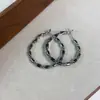 Pendientes de Aro Minimalistas de Plata con Diseño de Nudo de Bambú, Nuevo Estilo 2025, Pendientes Elegantes y Sofisticados de Aguja de Plata