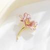 Broche retro artístico romántico de flor de cerezo, moderno, de alta calidad, ramillete de flores, nicho, nuevo pin, accesorios para traje