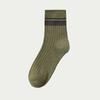 Meias Masculinas Meias de Comprimento Médio Ins Moda Estilo Coreano para Todos os Combos Estilo Japonês Estilo Universitário Esportes Outono e Inverno Listrado Meias Masculinas