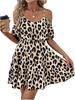Amazon Tiktoktemu2025 Nuevo Vestido Transfronterizo Europeo y Americano para Mujer con Tirantes Estampado de Leopardo