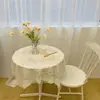 Toalha de Mesa Estilo Ins Casa Retrô Escandinavo Renda Branca Decoração para Fotos Hotel Mesa de Jantar Mesa de Centro Pano de Fundo Atacado