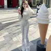 Diseño inspirado en influencers, suéter corto de punto hueco rosa girly, talla única, rosa y blanco