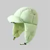 Gorro de Invierno para Mujer 2025 Nuevo Estilo Gorro de Algodón con Relleno de Plumas Otoño e Invierno para Ciclismo Protección para los Oídos a Prueba de Viento Engrosado Cálido Gorro Lei Feng