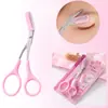 Tesoura para aparar sobrancelhas estilo coreano tesouras de maquiagem pente para sobrancelhas tesouras aparador de sobrancelhas para iniciantes ferramentas de cosméticos para beleza de sobrancelhas